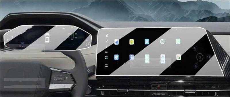 Displayschutzfolie Für CHANGAN CS55 Für Plus 2023 2024 GPS-Navigationsbildschirm Gehärtetem Glas Schutzfolie Auto-Innenausstattung Navigation Schutzfolie(12.3 Inch) von SGHFUVE