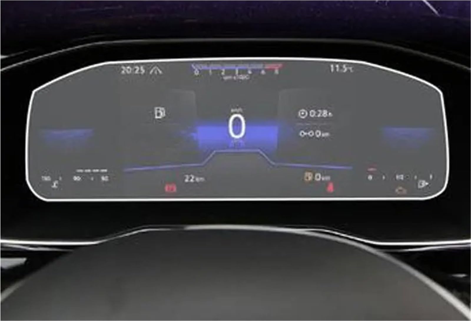 Displayschutzfolie Für VW Für Polo 2022 Auto-Armaturenbrett LCD-Bildschirm Gehärtetes Glas Displayschutzfolie Auto-Innenaufkleber Zubehör Navigation Schutzfolie(A) von SGHFUVE