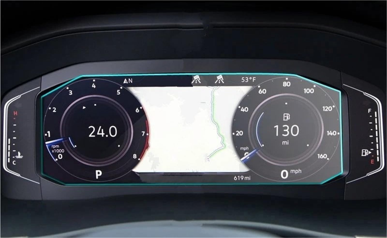 Displayschutzfolie Für VW Für Tiguan Mk2 Für Atlas 2018 2019 2020 Auto-Armaturenbrett-Monitorfolie Displayschutzfolie Aufkleber Innenausstattung Navigation Schutzfolie von SGHFUVE