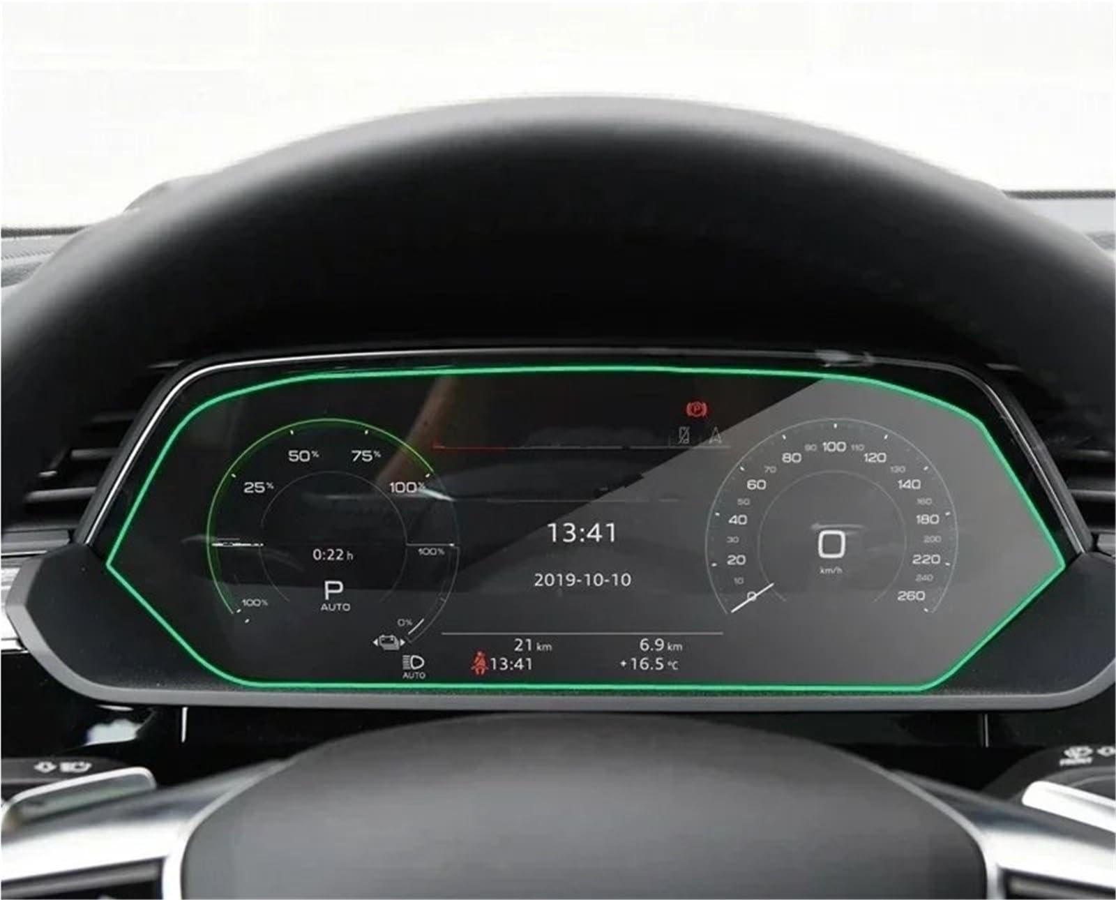 Displayschutzfolie Gehärtetes Glas Autozubehör LCD-Bildschirm Schutzfolie Auto GPS Navigation Armaturenbrett Schutz Für E-tron 2018 2019 2020 2021 Navigation Schutzfolie(Dashboard) von SGHFUVE