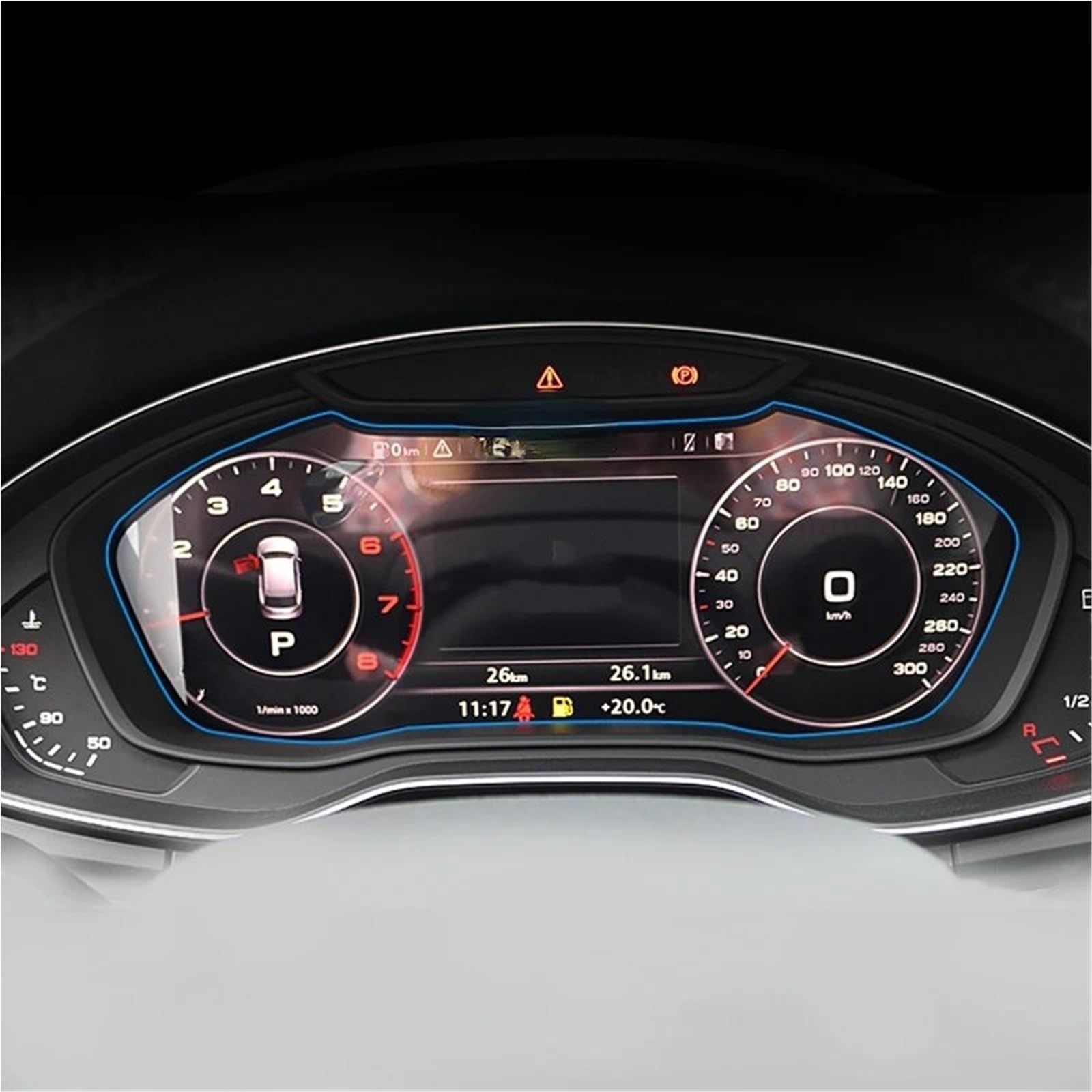 Displayschutzfolie Gehärtetes Glas Für A4 B9 S4 Für A5 S5 Für Q5 2016-2019 Auto-GPS-Radio-Navigations-Armaturenbrett-Displayschutzfolie LCD Navigation Schutzfolie(Dashboard) von SGHFUVE