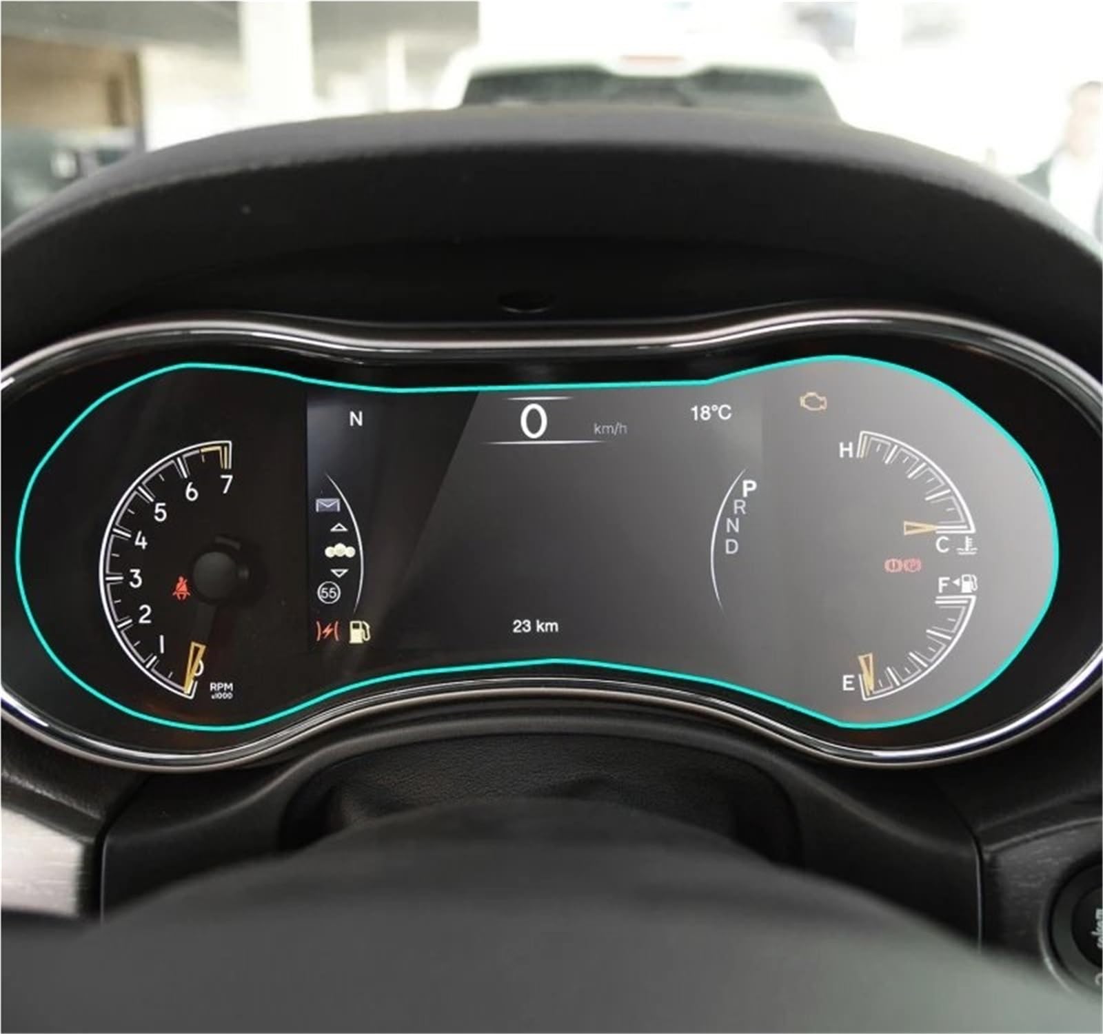 Displayschutzfolie PET-Displayschutzfolie Für Jeep Für Grand Für Cherokee 2014–2017, Auto-Instrumentenbildschirm, Armaturenbrett-Schutzfolie, LCD-Bildschirm Navigation Schutzfolie von SGHFUVE