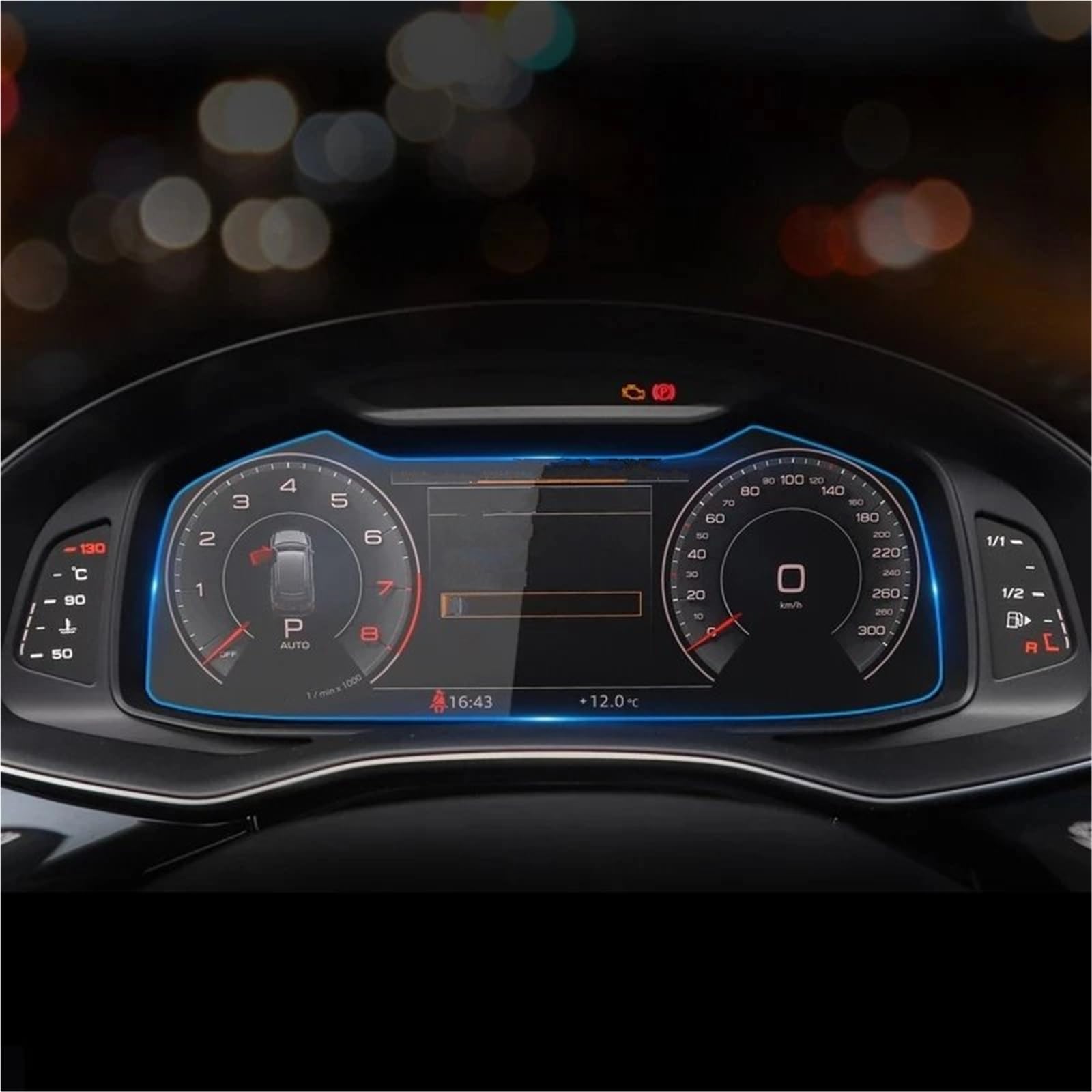 Displayschutzfolie Schutzfolie Aus Gehärtetem Glas Für Q7 Für Q8 2020 2021 2022, Auto-Navigations-Bildschirm, Dashboard-Bildschirm, Auto-Innenausstattung Navigation Schutzfolie(Dashboard) von SGHFUVE