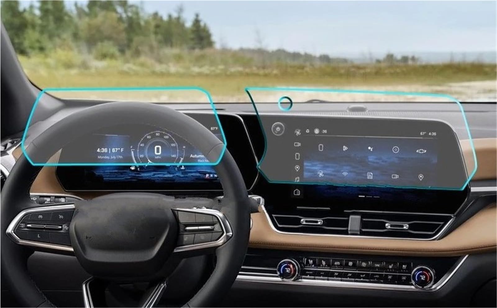 Displayschutzfolie TPU-Displayschutzfolie Für Chevrolet Für Equinox 2025, Auto-Infotainment-Bildschirm, Navigationsschutz, Armaturenbrett-Zubehör, Film Navigation Schutzfolie von SGHFUVE