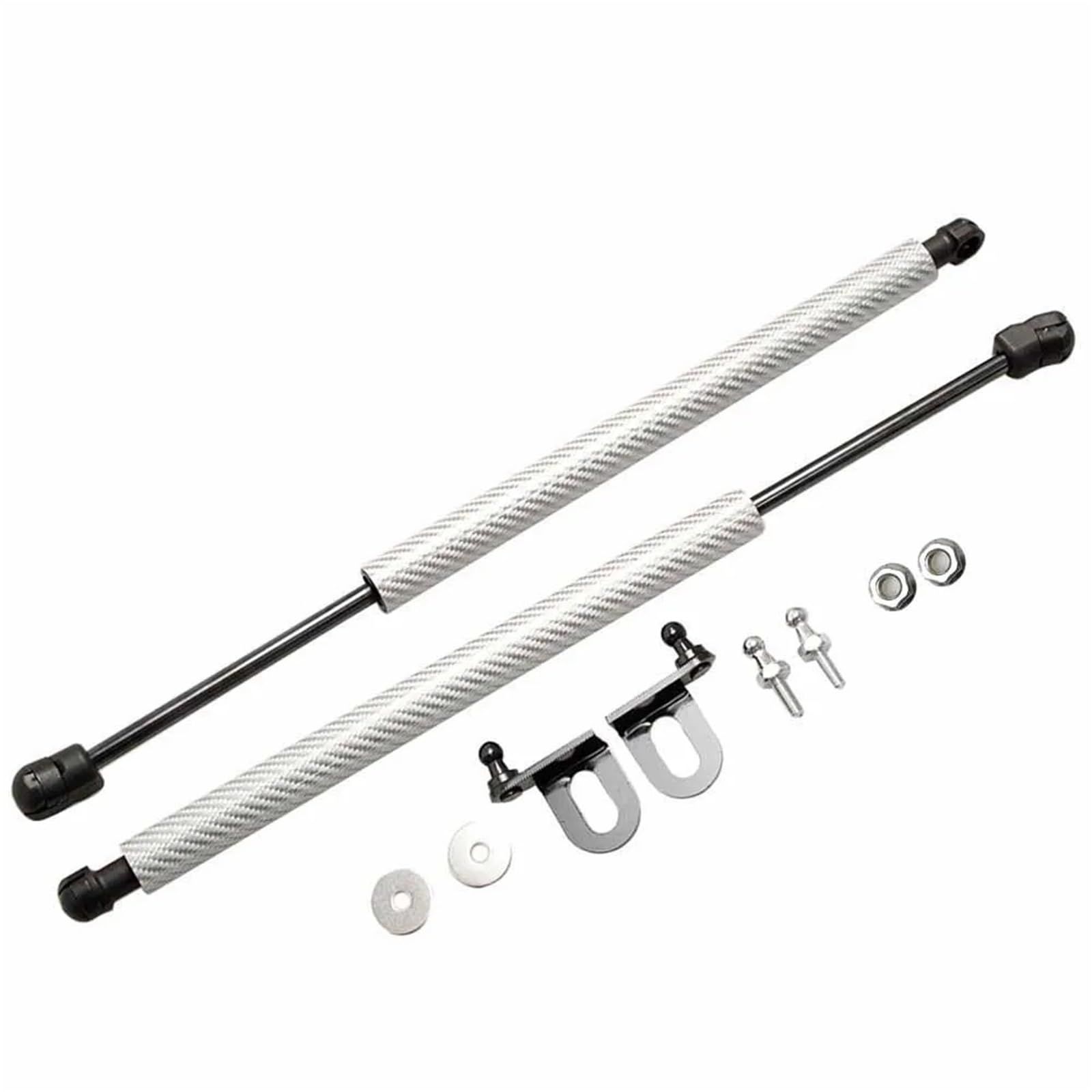 Kfz Strebenstangen Für Nissan Für Sunny B13 1990 1991 1992 1993 Für Tsuru Für Sentra B13 Motorhaube Ändern Gas Streben Lift Unterstützung Shock Dampe Absorber Motorhauben Gasfeder(Silver carbon fiber) von SGHFUVE