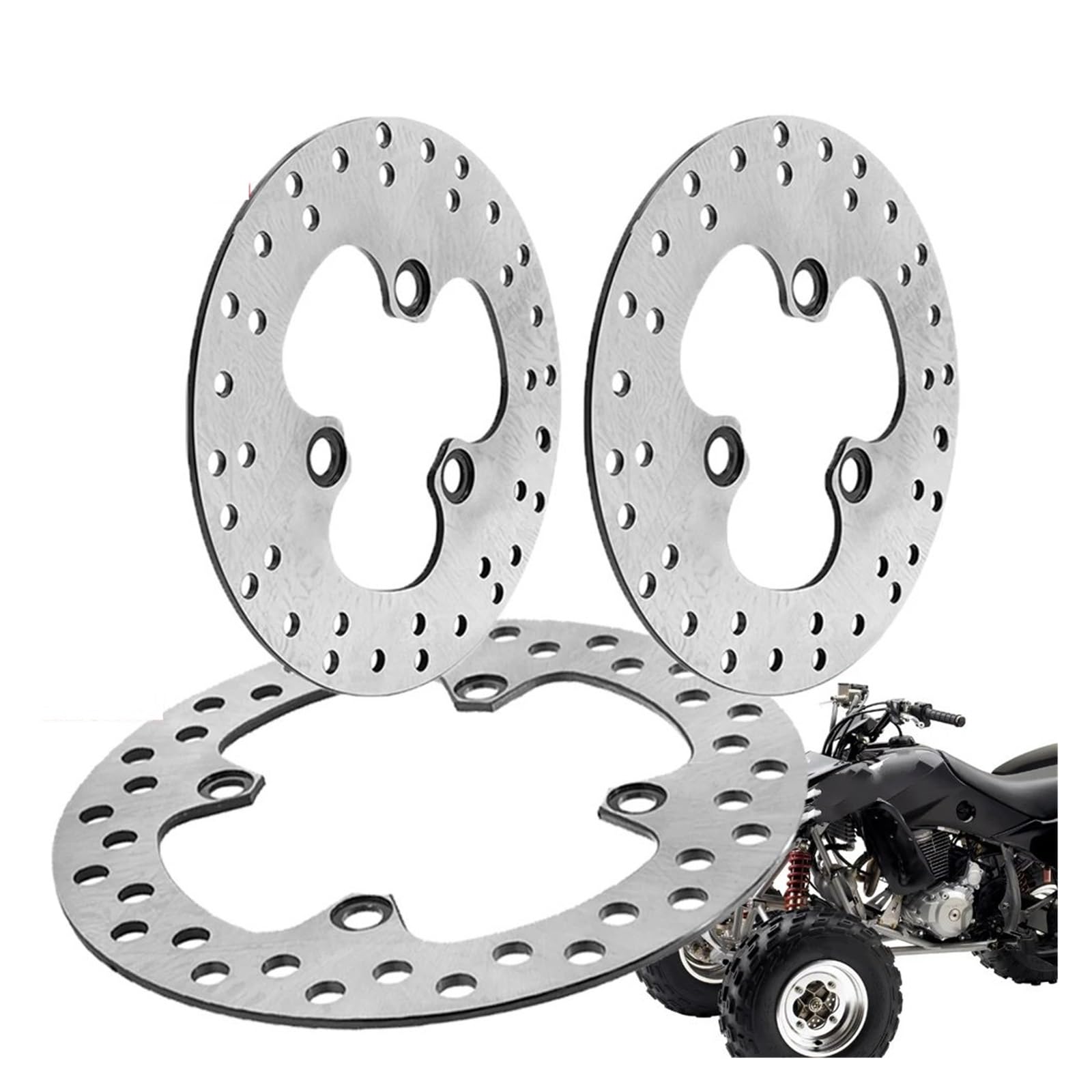 Motorrad Bremsscheibe Scheibenrotor 174/220mm Für ATV Für Sportrax Für 400EX Für 400X Für TRX400EX Für TRX400X 1998-2014 Vorne Und Hinten Bremsscheibe Rotor(Front Rear) von SGHFUVE