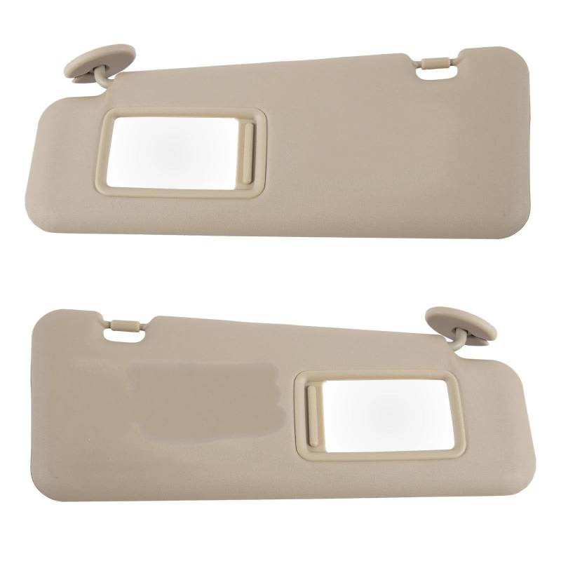 Polarisierte Sonnenblende Auto-Sonnenblende Für Toyota Für Highlander 2008 2009 2010 2011 2012 2013 Mit Spiegelabdeckungsplatte 74320-48500-B0 Auto Sonnenschutz(Beige a Pairs) von SGHFUVE