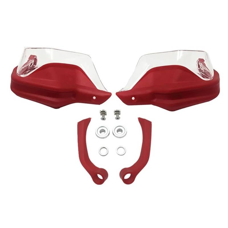 Motorrad-Lenker-Handschutz Für B&MW F 800GS F800 GS Abenteuer 2013-2023 F800GS ADV Motorrad Handschutz Hand Schild Schutz Windschutzscheibe(Red Clear Set) von SGRYGSAEA