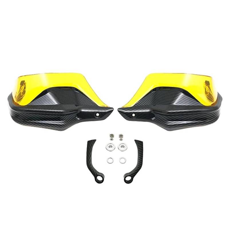 Motorrad-Lenker-Handschutz Für B&MW F800GS ADV F800 GS F 800GS Abenteuer 2013-2022 2020 2021 Motorrad Handschutz Schild Hand Schutzfolie Windschutzscheibe(Carbon Yellow Set) von SGRYGSAEA