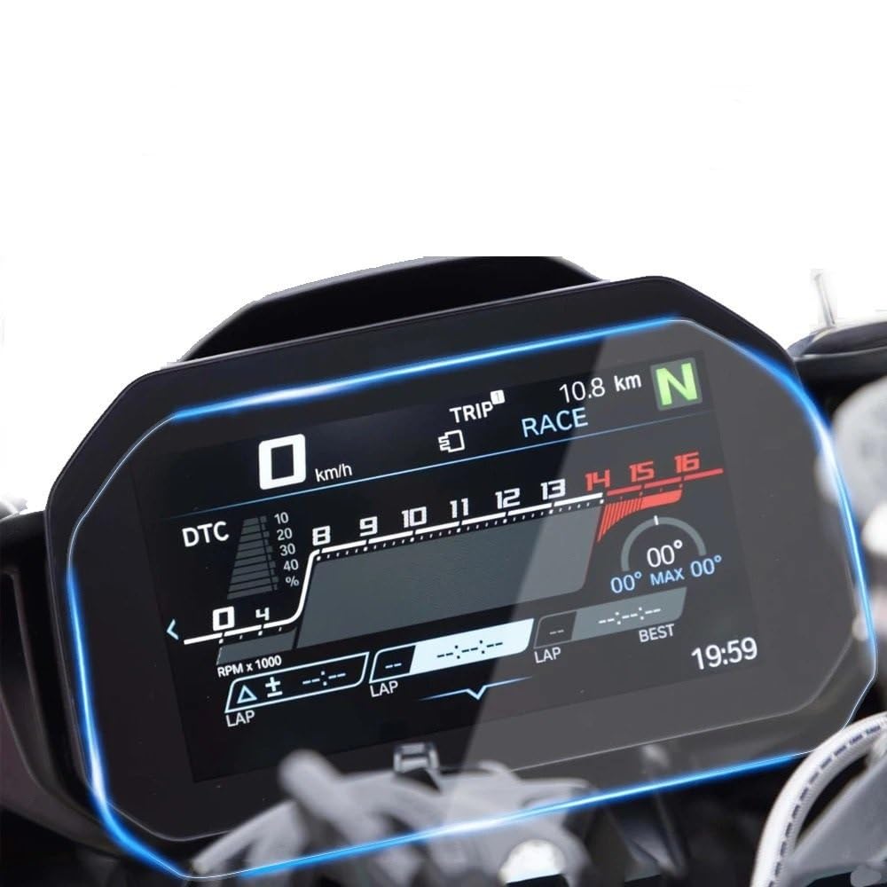 SGRYGSAEA Motorrad-Displayschutz Für B&MW S1000RR S1000XR 2020 2021 2022 Motorrad Scratch Cluster Screen Dashboard Schutz Instrument Film(1PCS) von SGRYGSAEA