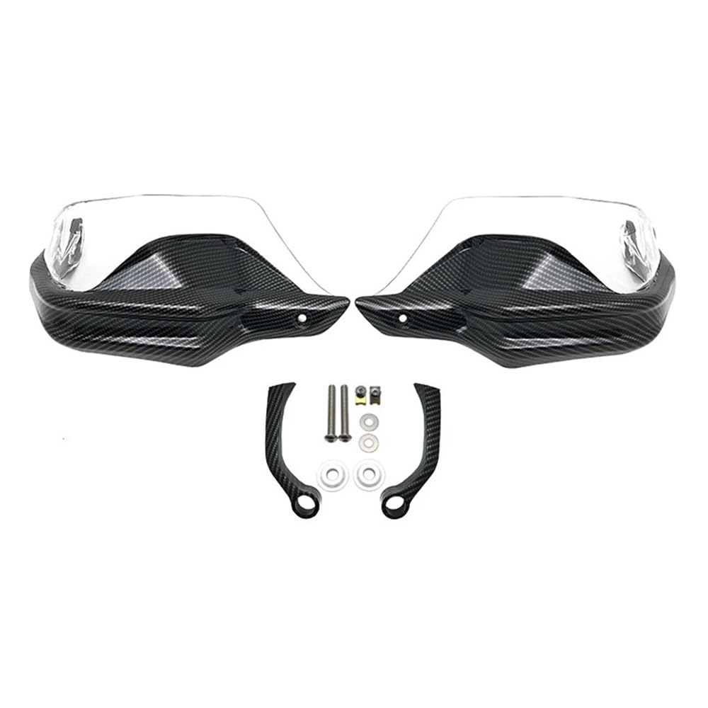 SGRYGSAEA Motorrad-Lenker-Handschutz Für B&MW G310GS Motorrad Handschutz G310R G 310 GS G 310 R 2017-2023 2022 2021 2020 2019 2018 Hand Schild Schutz Windschutzscheibe(Carbon Clear Set) von SGRYGSAEA