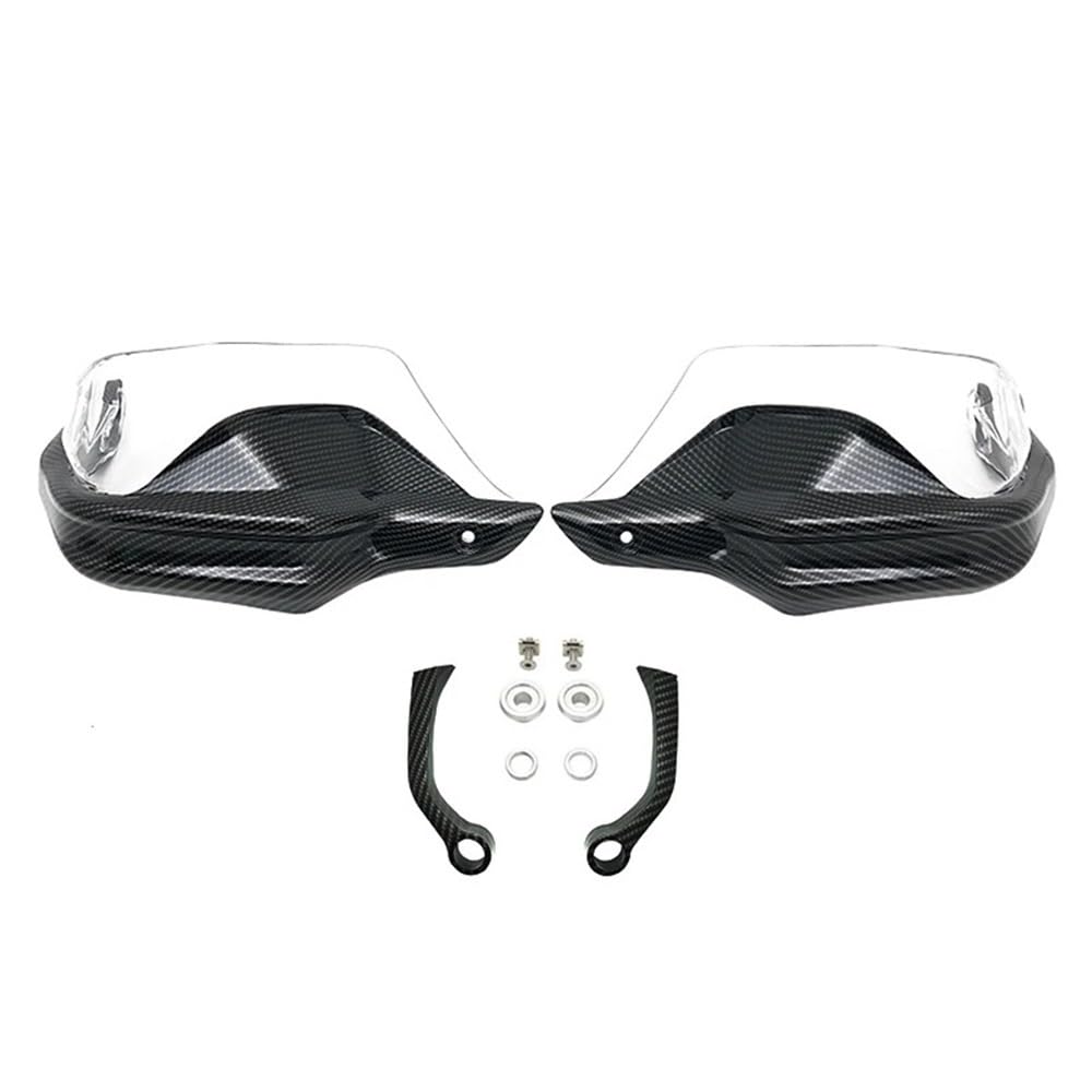 SGRYGSAEA Motorrad-Lenker-Handschutz Für B&MW R1200GS LC F800GS GSA F850GS F900R XR S1000XR R1250GS Motorrad Handschutz Schild Hand Schutzfolie Windschutzscheibe(Carbon Clear Set) von SGRYGSAEA