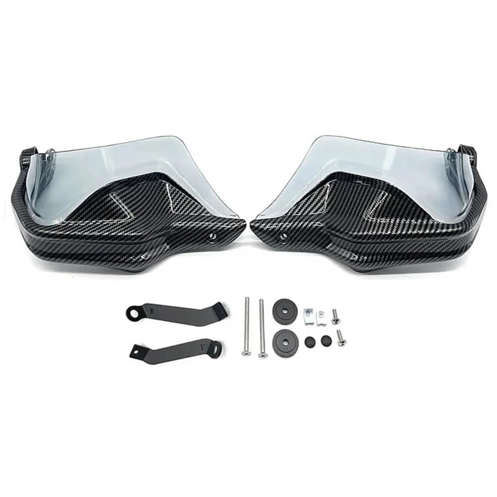 SGRYGSAEA Motorrad-Lenker-Handschutz Für H&ONDA NC 750X CB 500X C B500 X CB500X NC750 X 2013-2023 Motorrad Handprotektoren Handschutz Hand Schild Schutz Windschutzscheibe(Carbon Smoke-1Set) von SGRYGSAEA