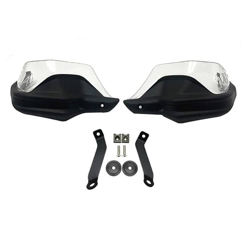 SGRYGSAEA Motorrad-Lenker-Handschutz Für H&ONDA NC750X DCT NC750S NC700X NC 750X2013-2023 Motorrad Handprotektoren Schild Guards Windschutzscheibe Hand Wind Schutz(Black Clear Set) von SGRYGSAEA