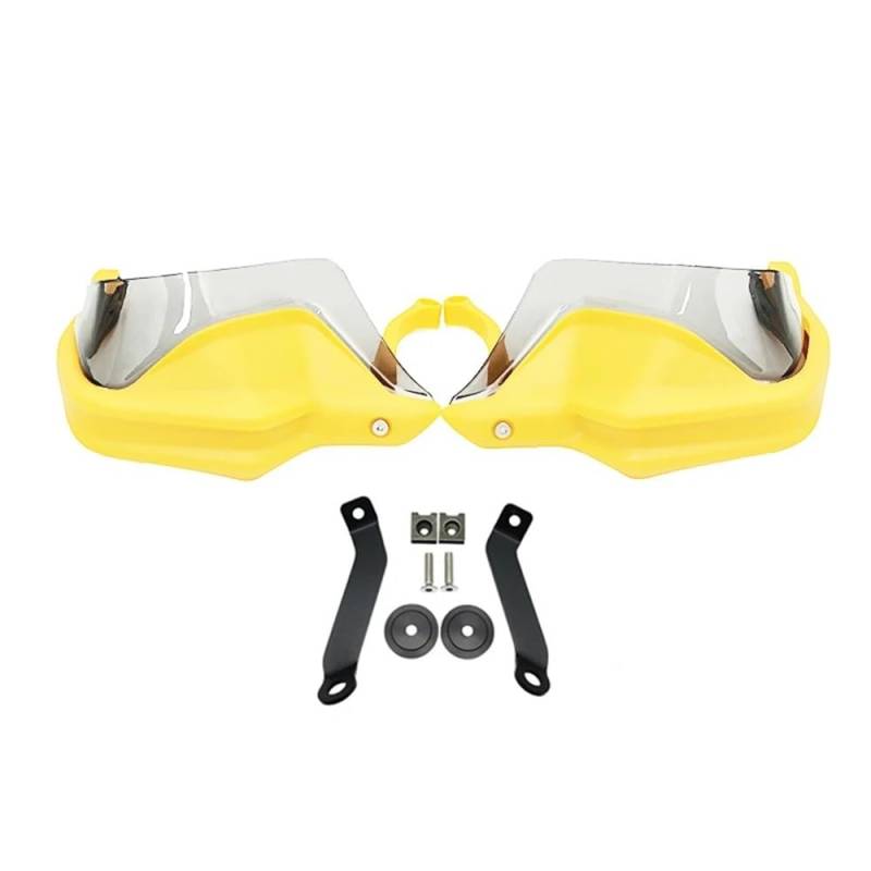 SGRYGSAEA Motorrad-Lenker-Handschutz Für H&ONDA NC750X DCT NC750S NC700X NC 750X2013-2023 Motorrad Handprotektoren Schild Guards Windschutzscheibe Hand Wind Schutz(Yellow Grey Set) von SGRYGSAEA