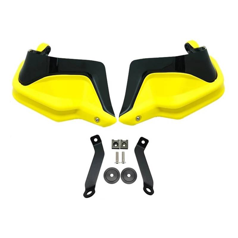 SGRYGSAEA Motorrad-Lenker-Handschutz Für H&ONDA NC750X NC 750X DCT NC750S NC700X 2013-2023 Carbon Look Handprotektoren Schild Guards Windschutzscheibe Hand Wind Schutz(Yellow Black Set) von SGRYGSAEA