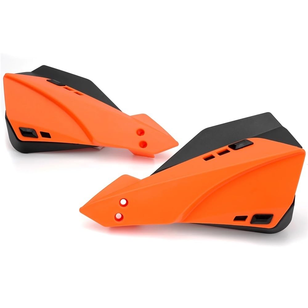 SGRYGSAEA Motorrad-Lenker-Handschutz Universal 1 Paar Schützende Bremshebel, Hohle Windschutzscheibe, Anti-Fall-Handschützer Für Offroad-Motorräder(Orange) von SGRYGSAEA