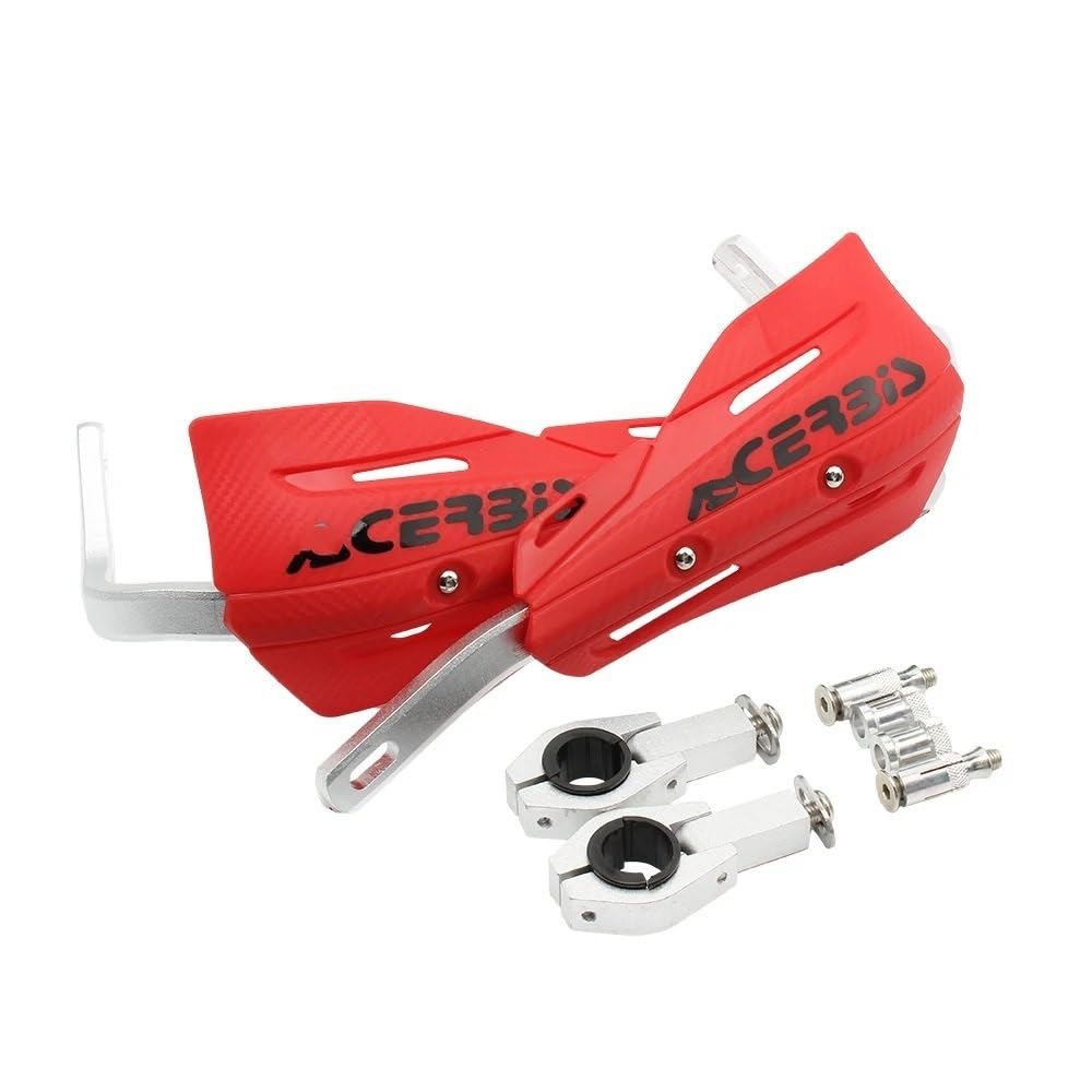 SGRYGSAEA Motorrad-Lenker-Handschutz Universal Für H&ONDA Für Y&AMAHA Motocross Motorrad Handschutz Schutz Dirt Bike Lenker Schutz(Red) von SGRYGSAEA