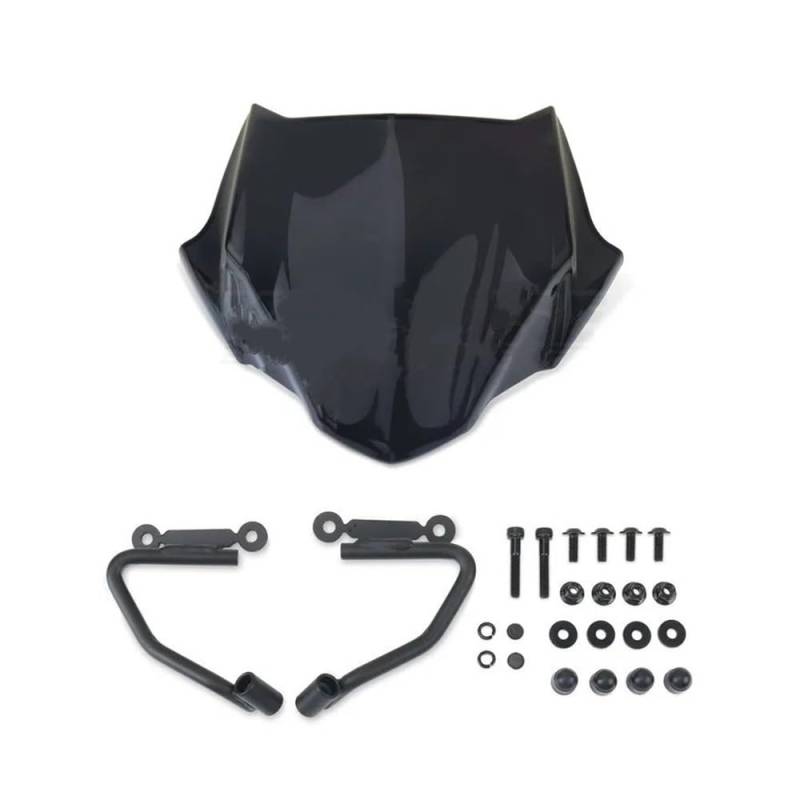 SGRYGSAEA Motorrad Windschild Für CB400F Für CB500F Für CB Für 400F Für 500F 2016-2023 Motorrad Racing Sport Frontscheibe Windschutzscheibe Verkleidung Windschutzscheibe(Black) von SGRYGSAEA