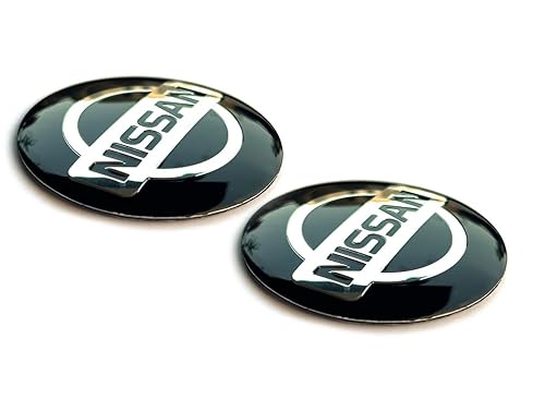 2 Stück Aufkleber für Radnabenkappen usw. Für NissanAuto 56mm Diameter. Für Auto Nabenkappen usw Sticker mit Emblem. von SGV