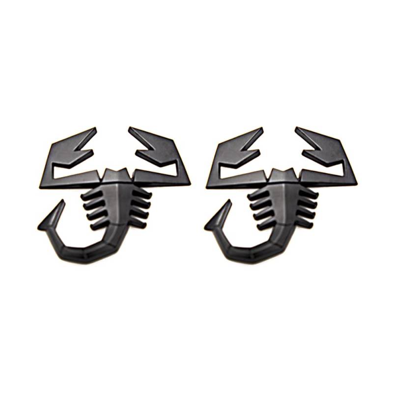 2 Stück Skorpion Emblem Autozubehör 3D Scorpion Auto Aufkleber Abzeichen Emblem Aufkleber (schwarz) von IUSOT