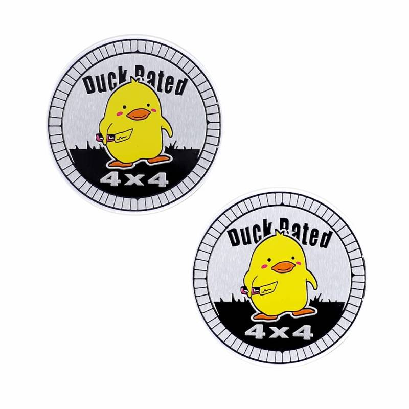 4x4 Emblem Duck Rated Auto Abzeichen Embleme Runde Aufkleber Auto Emblem Aufkleber (Ente) von SGW