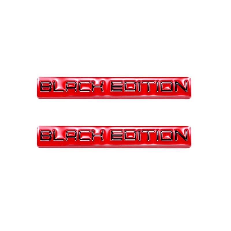 Black Edition Emblem 3D Metall Limited Edition Badge Car Panel Karosserie Selbstklebend Emblem Aufkleber Fahrzeug Auto Tuning Emblem (Rot) von SGW