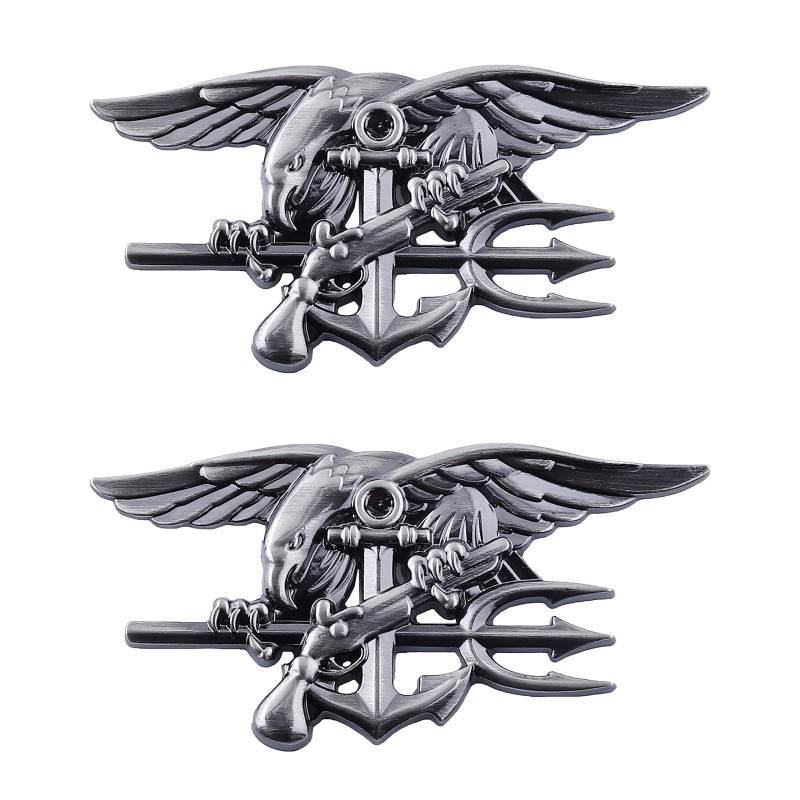 Navy-Seals Emblem Autoaufkleber Adler Auto Logo Dekorativ für Auto Aufkleber (Grau) von SGW