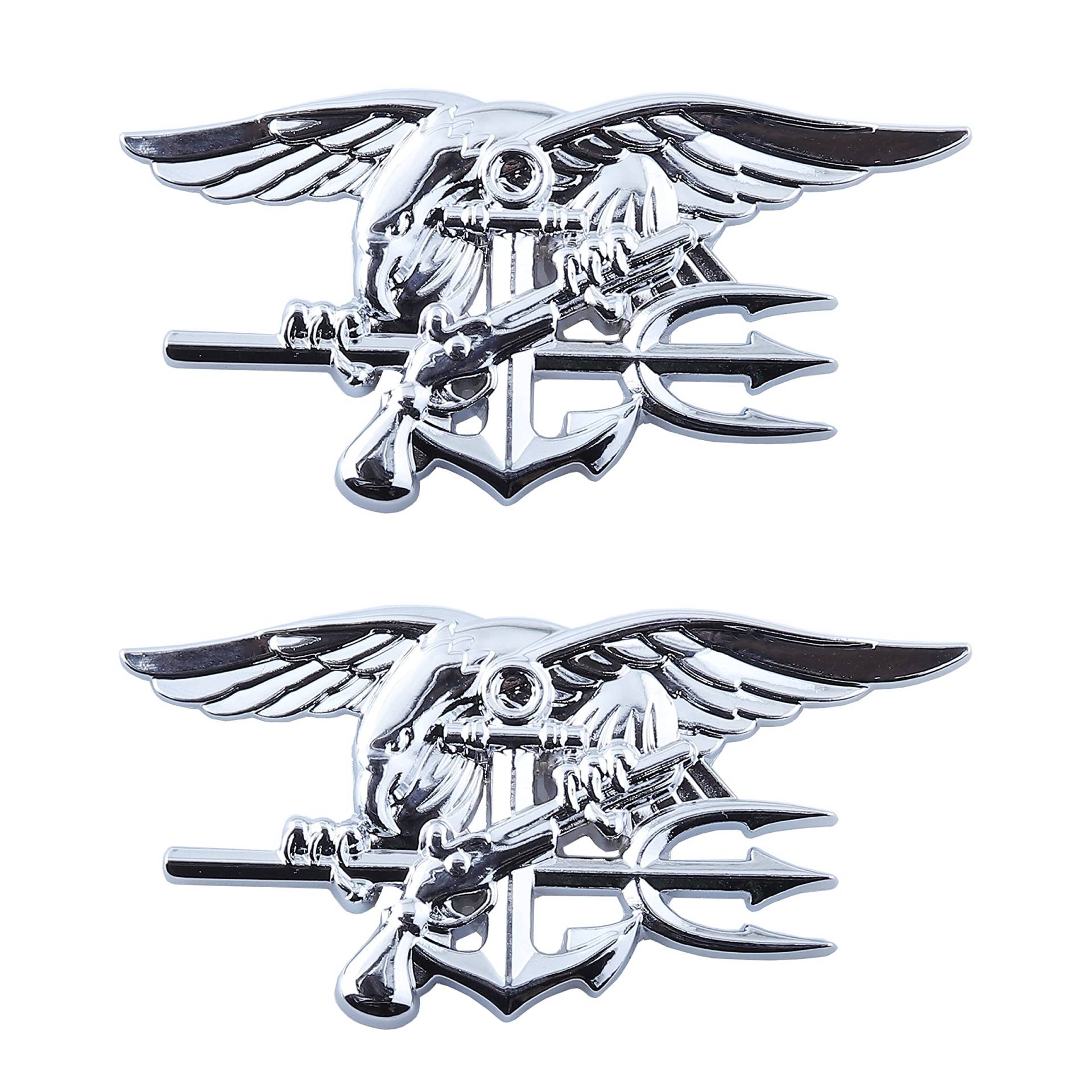 Navy-Seals Emblem Autoaufkleber Adler Auto Logo Dekorativ für Auto Aufkleber (Silber) von SGW