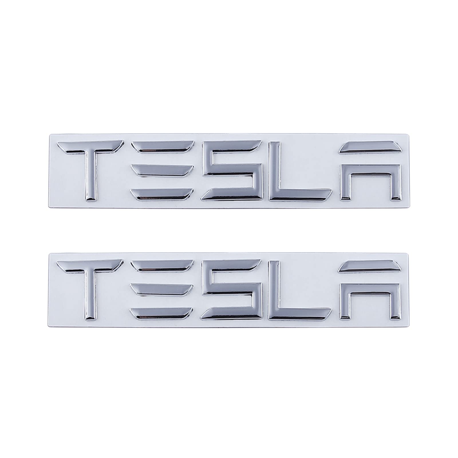 Tesla Emblem Aufkleber Auto 3D Metall Logo Aufkleber Für Tesla Modell 3/X Modell S/Y Kofferraum Buchstaben Emblem Badge Styling Aufkleber Trim Zubehör (Schwarz) von SGW