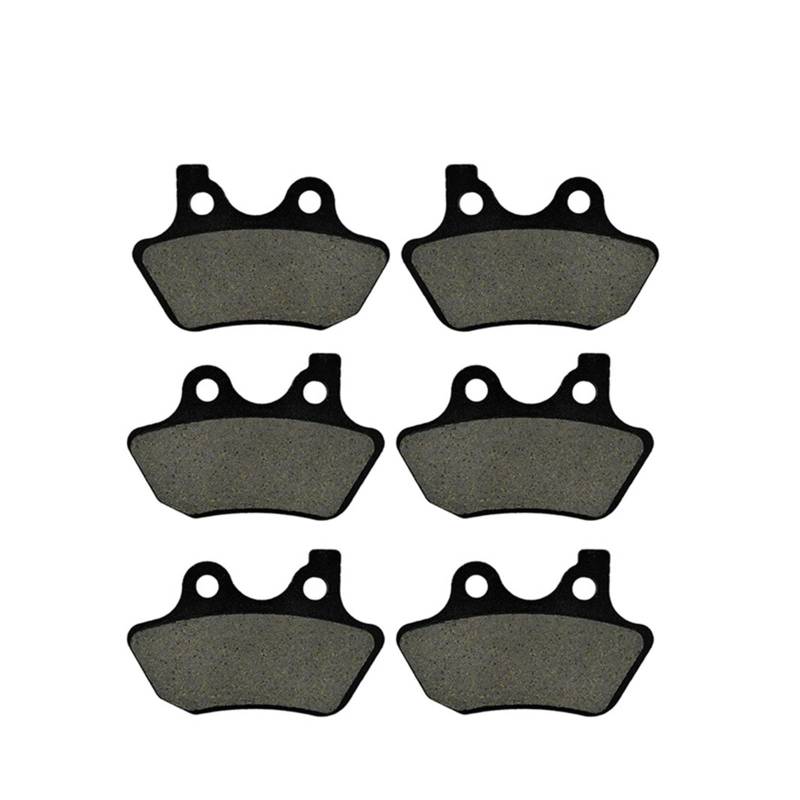 3 Paar Motorrad-Bremsbeläge for Ha.rl/ey FXDWG Wide Glide 2000–2003, schwarzes Bremsscheibenpad von SGZYEZJS