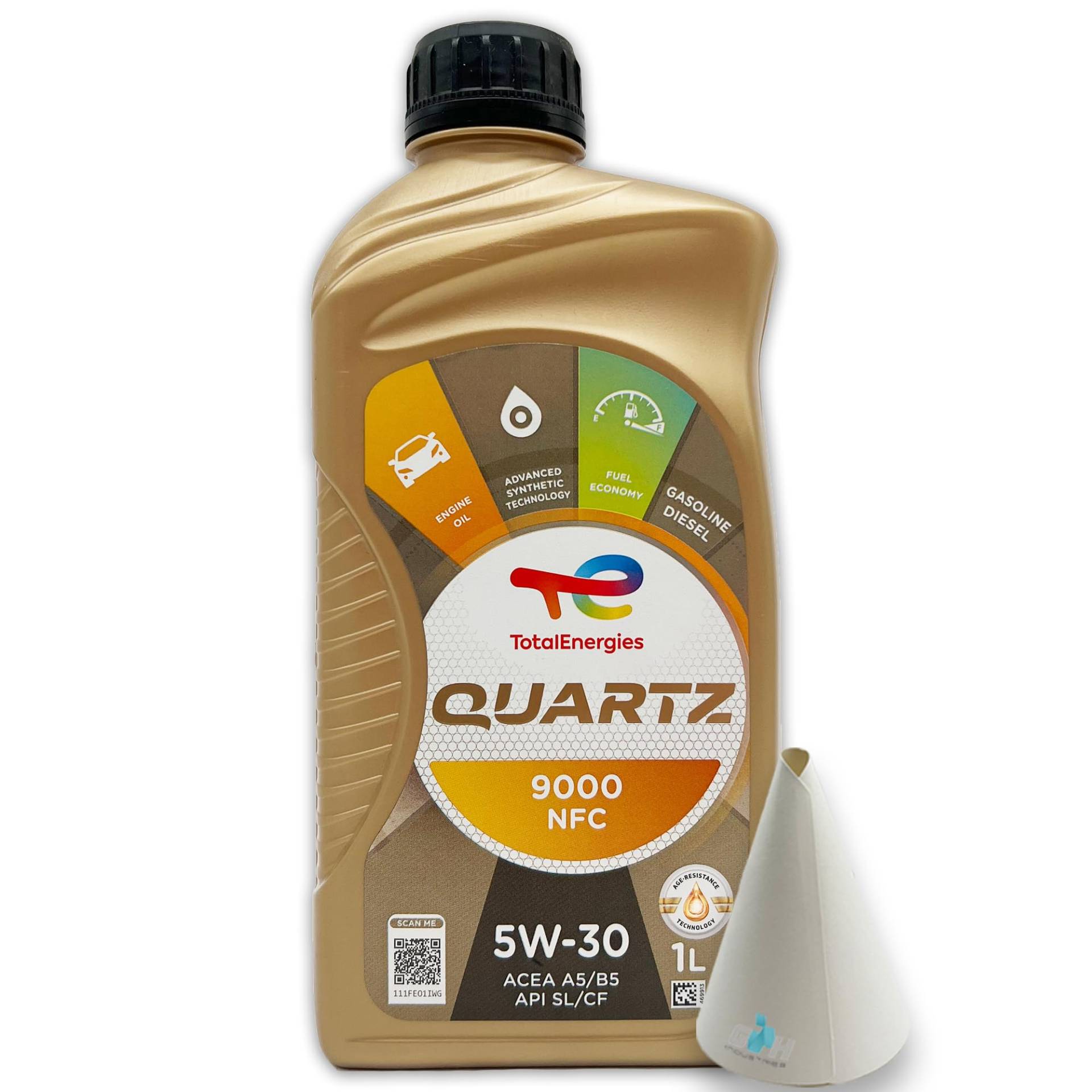 1 L Total Quartz 9000 NFC 5W-30 | 1 Liter | 5W30 | 1 Liter | Motoröl | Motorenöl | mit Trichter | weitere Freigaben & Empfehlungen siehe Artikelbeschreibung von SGplusMH