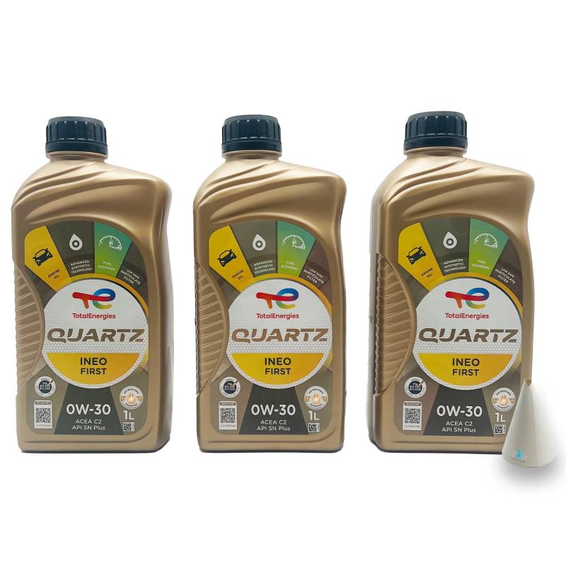 3 L Total Quartz Ineo First 0W-30 | passend für | PSA B71 2312 | PSA B71 2302 | 3 Liter | Motoröl | Motorenöl | mit Trichter | weitere Empfehlungen siehe Artikelbeschreibung von SGplusMH