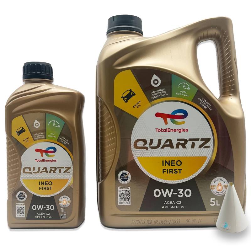 6 L Total Quartz Ineo First 0W-30 | passend für | PSA B71 2312 | PSA B71 2302 | 6 Liter | Motoröl | Motorenöl | mit Trichter | weitere Empfehlungen siehe Artikelbeschreibung von SGplusMH