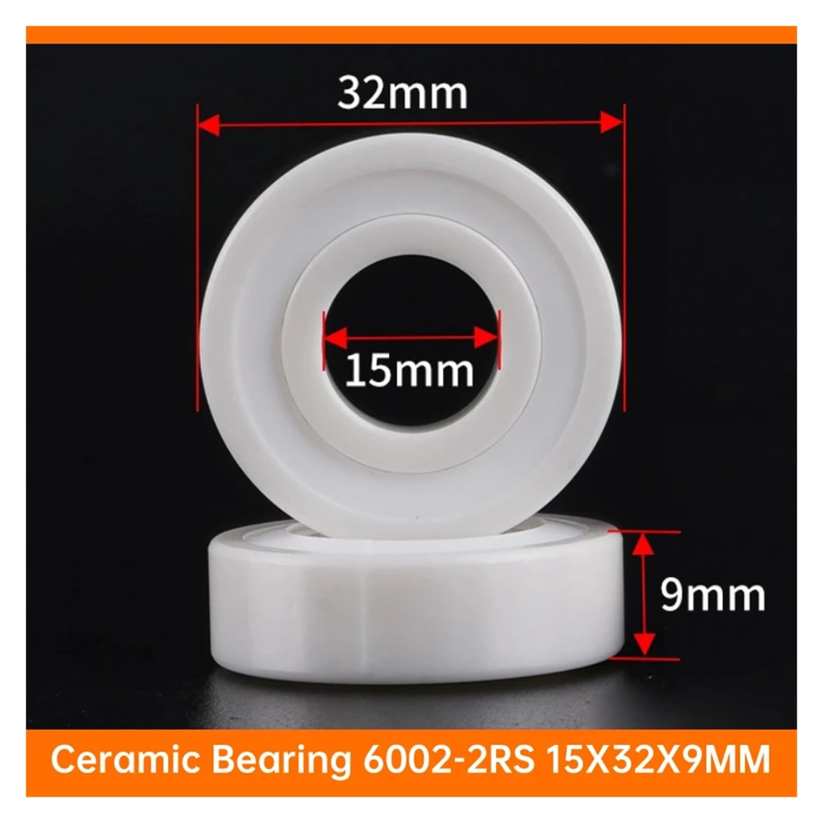 1PCS 6003CE Open 6003-2RS Double Sealed 17X35X10 MM Waterproof Zirconia Ceramic Bearing Thin-Wall Deep Groove Ball Water-Sealed SHANGMAOYO(6003-2RS Double Seal) von SHANGMAOYO