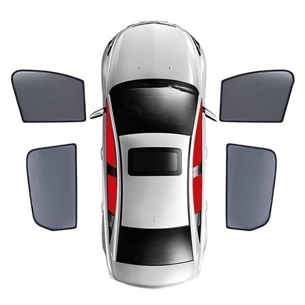 Auto Seitenfenster Sonnenschutz für Audi A4L 2009-2015, Magnetisch Sonnenblende Sonnenschutz Privatsphäre Schützen ZubehöR,C/4 Window Doors von SHANGSHUAI
