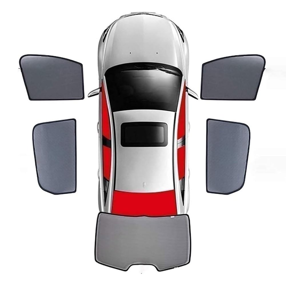 Auto Seitenfenster Sonnenschutz für VW Touran 2016-2020, Magnetisch Sonnenblende Sonnenschutz Privatsphäre Schützen ZubehöR,D/5 Doors Window von SHANGSHUAI