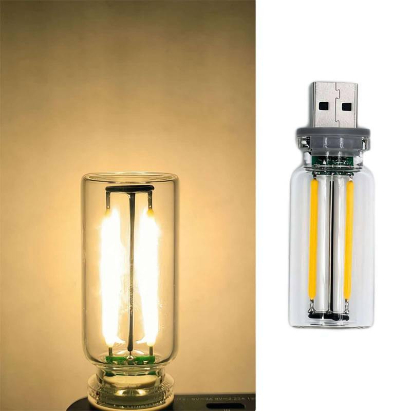 SHANGYU Retro-Autolampen, USB-LED-Innenraumlampe, Touch-Steuerung, LED-Nachtlicht, Plug-in-USB-Schnittstelle, Lade-Nachtlampen, dimmbar, USB-LED-Auto-Innenbeleuchtung (A) von SHANGYU