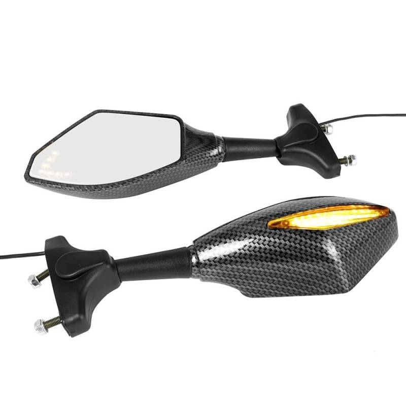 Motorrad Seitenspiegel Blinker Indikatoren Motorrad Rearview Außenspiegel Retroviseur Clignotants Moto Für CBR 250 600 900 1000 RR von SHANSHAN