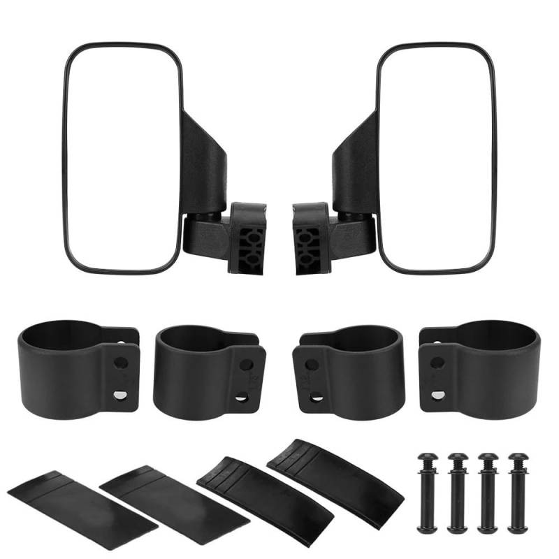 Motorrad Seitenspiegel Motorrad UTV Rückspiegel Seite Umkehr Konvexen Objektiv Halter Set Roll Käfig Stoßfest ATV Motobike Zubehör Universal von SHANSHAN