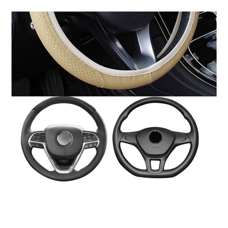 SHANSHAN Lenkradbezug Auto-Styling PU Lenkrad Abdeckung Für F150 F250 Für Focus 2 3 Für Kuga Ka Für Fiesta F-Serie Für Fusion Für Mondeo von SHANSHAN