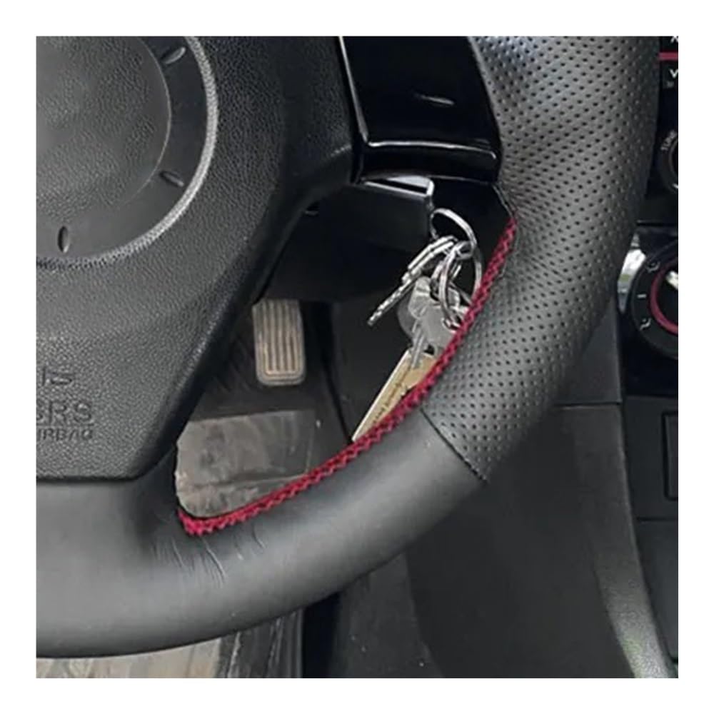 SHANSHAN Lenkradbezug Geflecht Auto Lenkrad Abdeckung Anti-Slip PU Für Mazda 3 5 6 Für Axela Für Atenza 2004 2005 2006 2007 2008 Auto Zubehör von SHANSHAN