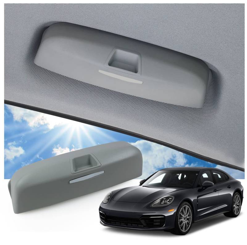 SHAOHAO Kompatibel mit Audi A3 8Y A4 A5 A6 A7 Q3 Q5 Q7 2021-2023 Sonnenbrillenhalter Brillenetui Grau Auto Brillenhalter Auto Glasses Case Holder Brillenetui Käfig von SHAOHAO