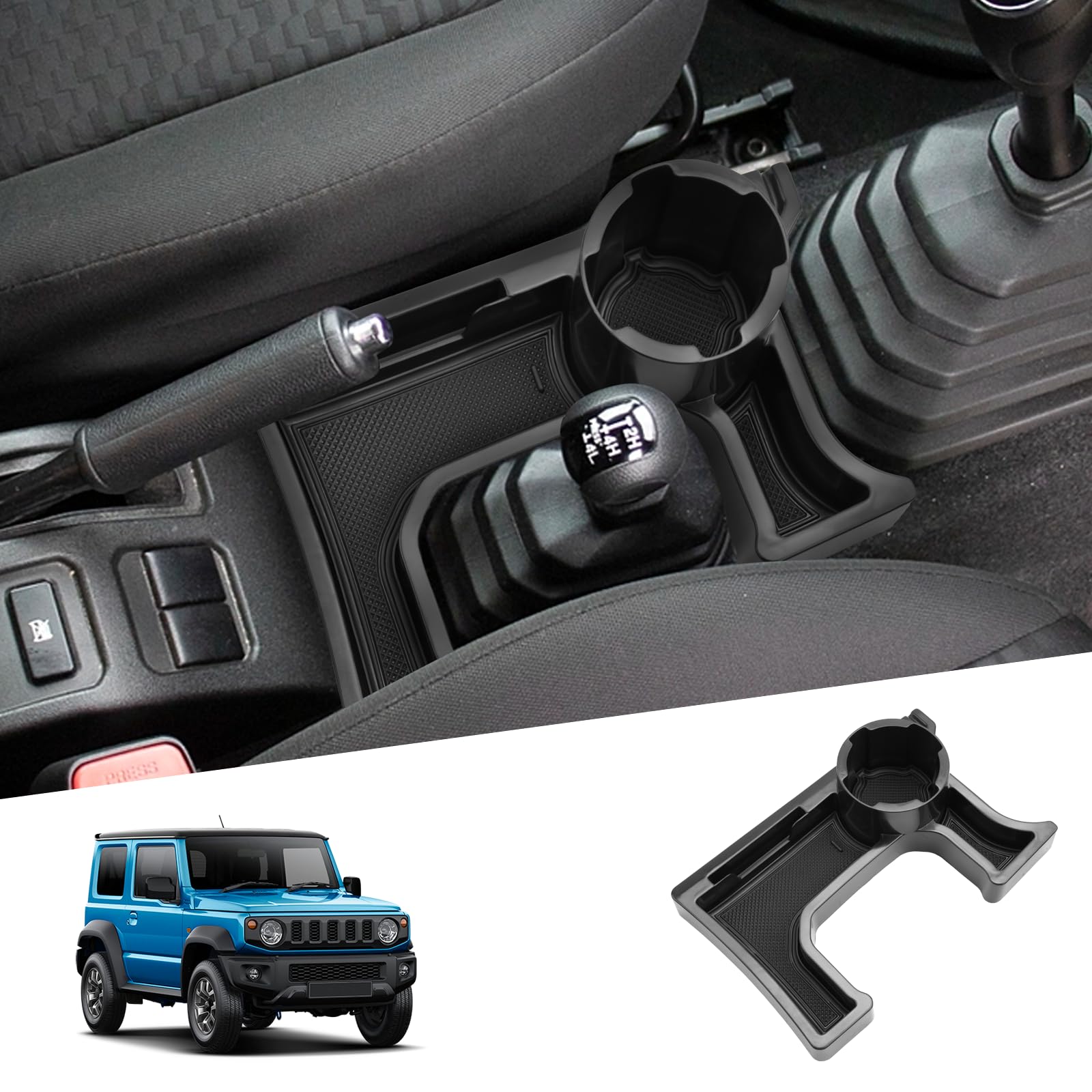 SHAOHAO Kompatibel mit Jimny JB64W JB74W 2018-2023 2024 manuelle Mittelkonsole Aufbewahrungsbox Aufbewahrung für Handys Schlüssel Karten Münzen Zubehör Jimny 2024 von SHAOHAO