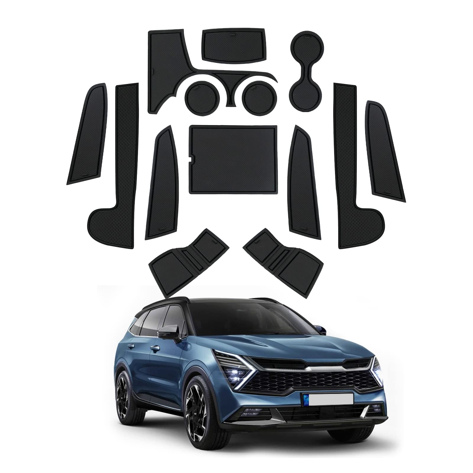 SHAOHAO Kompatibel mit KIA Sportage NQ5 2022 2023 Anti-Staub rutschfeste Innentür, Tasse, Arm Box, lagerung Matte Innentür Gummimatten Schwarz SHAOHAO Kompatibel mit KIA Sportage NQ5 2022 2023 Anti-Staub rutschfeste Innentür, Tasse, Arm Box, lagerung Matte Innentür Gummimatten Schwarz von SHAOHAO