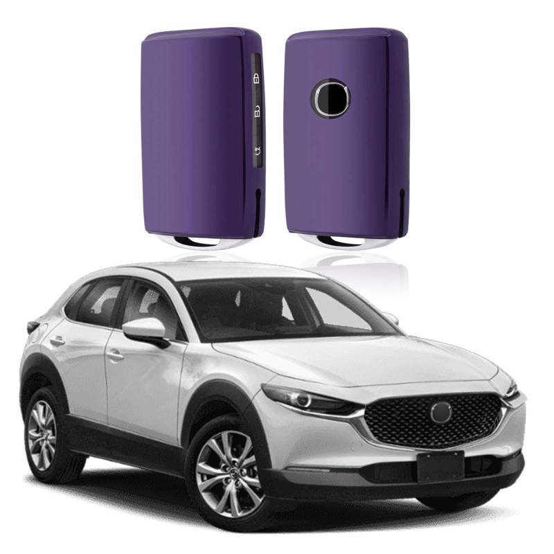 SHAOHAO Kompatibel mit Mazda3 CX-30 CX-5 CX-8 Schlüssel Hülle TPU Silikon Autoschlüssel Schlüsselhülle Mazda3 CX-30 CX-5 CX-8 Autofernbedienungen Schutzhülle Cover Mazda3 CX-30 CX-5 CX-8 (Lila)… von SHAOHAO