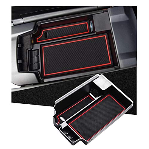 SHAOHAO Mittelkonsole Armlehne Aufbewahrungsbox für BMW 5er G30 / G31 / G38 2017 2018 2019 Mittelarmlehne Organizer Tray，Multifunktionaler Handschuhfach mittelkonsole armlehne g31 (Rot) von SHAOHAO