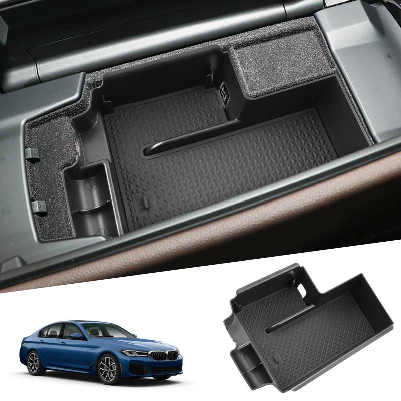 SHAOHAO Mittelkonsole Armlehne Aufbewahrungsbox für BMW 5er G30 G31 G38 2020 2021 2022 2023 Mittelarmlehne Organizer Tray BMW g30 zubehör BMW g31 zubehör von SHAOHAO