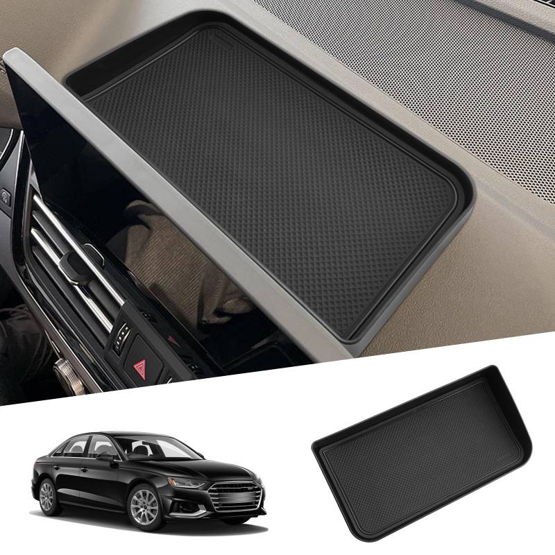 SHAOHAO Mittelkonsole Aufbewahrungsbox für Aud-i A4 B9 /A5 2023 2024 2025 & Q5 FY Sportback 2021-2025 10.1-Zoll Mittelkonsole Organizer Tray Innenraumzubehör Navigations-Staufach Aud-i A4 B9 zubehör von SHAOHAO