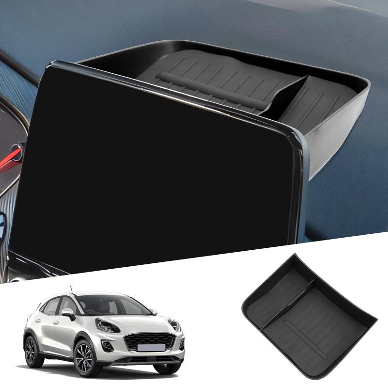 SHAOHAO Mittelkonsole Aufbewahrungsbox für Ford Puma MK2 / ST/ST Line X 2020 2021 2022 2023 2024 Mittelkonsole Organizer Tray Innenraumzubehör Ford Puma st line zubehör Navigations-Staufach von SHAOHAO